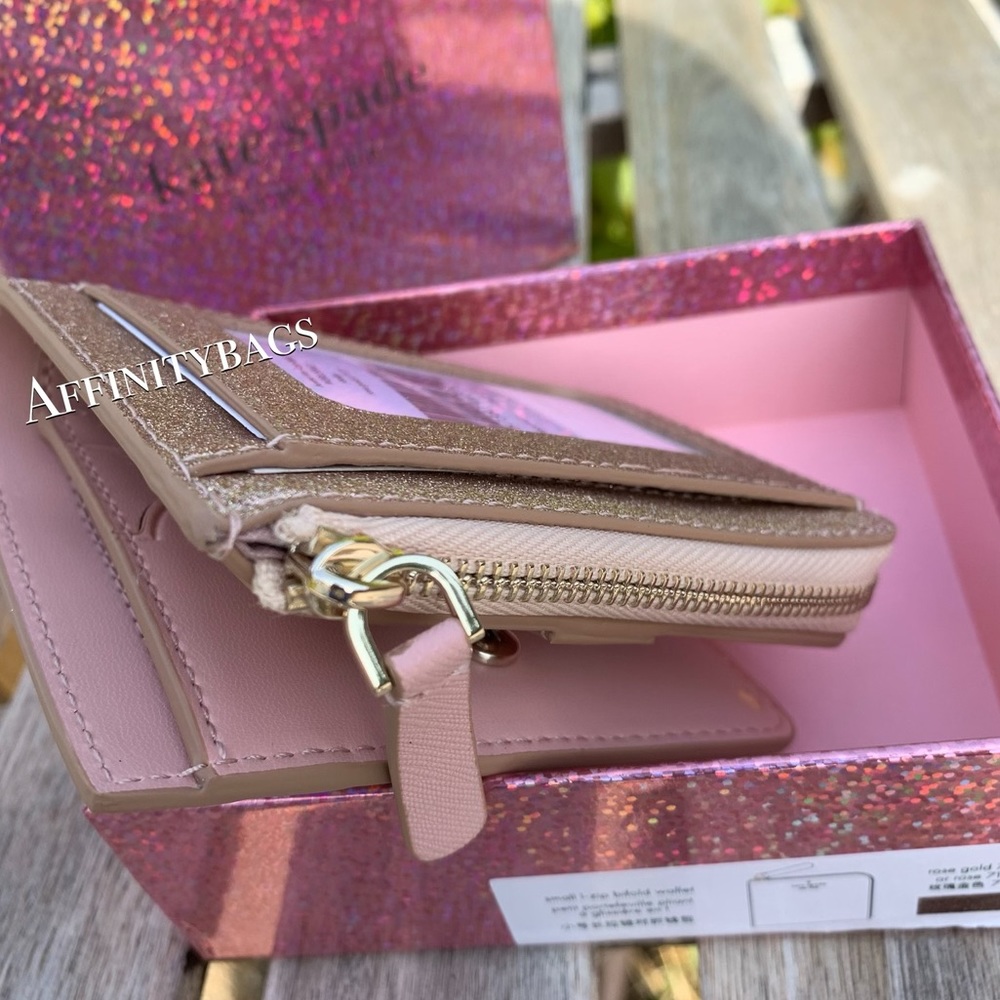 Boxed SM l-zip bifold wallet joeley Kate Spade - Picture 6 of 8